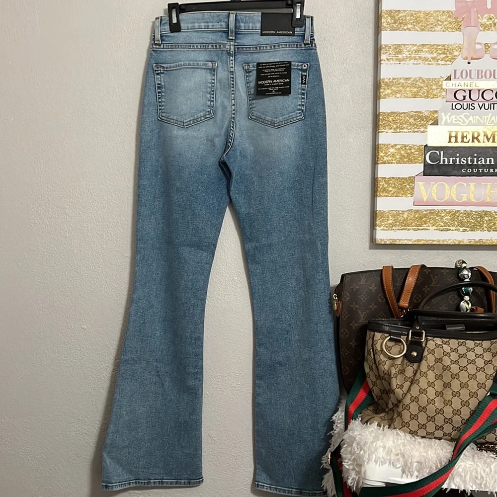 NWT Modern American Emmy High Rise Flare Jeans Size 27 - Picture 5 of 14